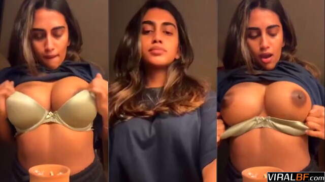 Busty Desi Amateur 36c Hot Indian Girl Flashing In Leaked Mms Cam