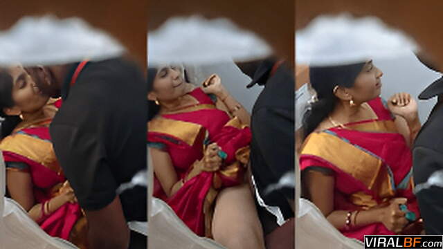 South Indian office couple sneaking into dark store room